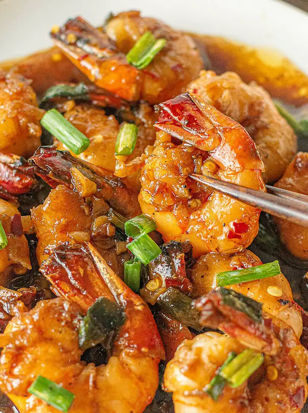 Pan Fried Honey Garlic Shrimp