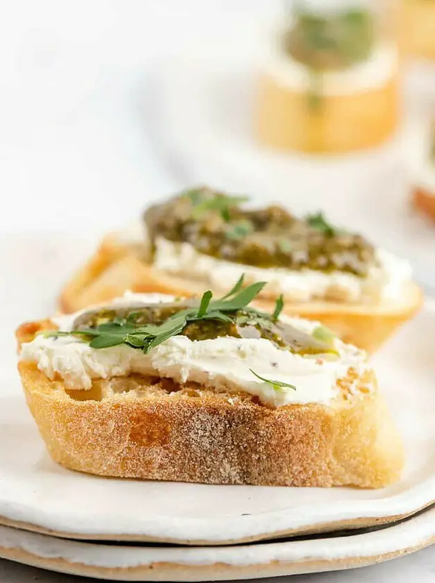 Goat Cheese Crostini Canapes