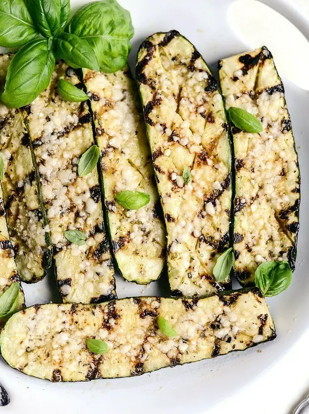 Grilled Zucchini with Lemon, Garlic and Parmesan