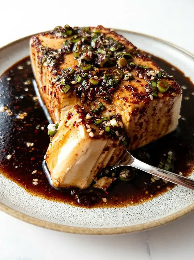 Silken Tofu with Sweet Chili Soy Sauce