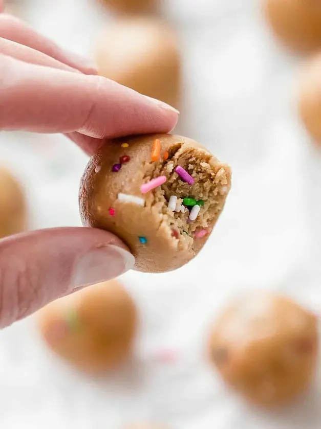 Birthday Cake Protein Balls