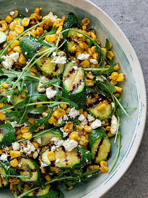 Corn and Grilled Zucchini Salad