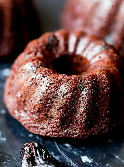 Chocolate Cherry Mini Bundt Cakes