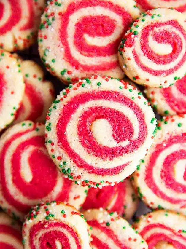 Christmas Pinwheel Sugar Cookies