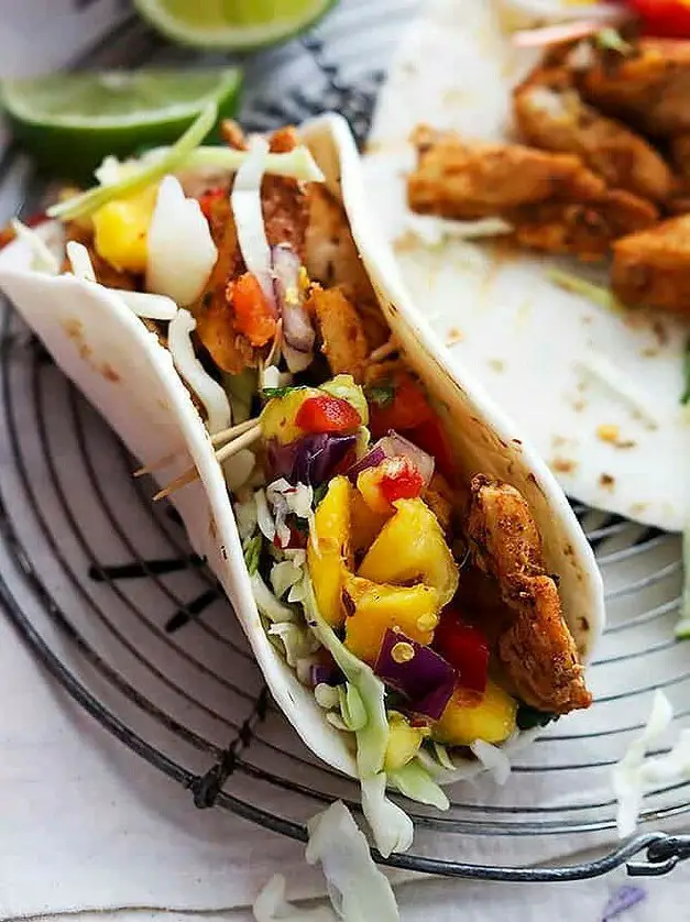 Caribbean Chicken Tacos