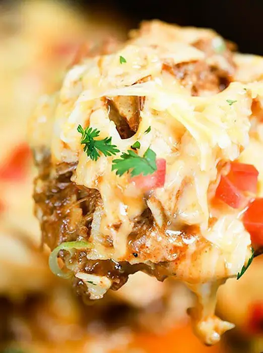 Crock Pot Shredded Beef Enchilada Casserole