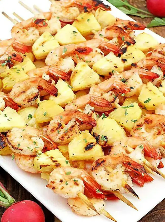 Grilled Hawaiian Shrimp Kabobs