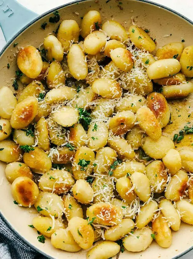 Brown Butter Garlic Fried Gnocchi