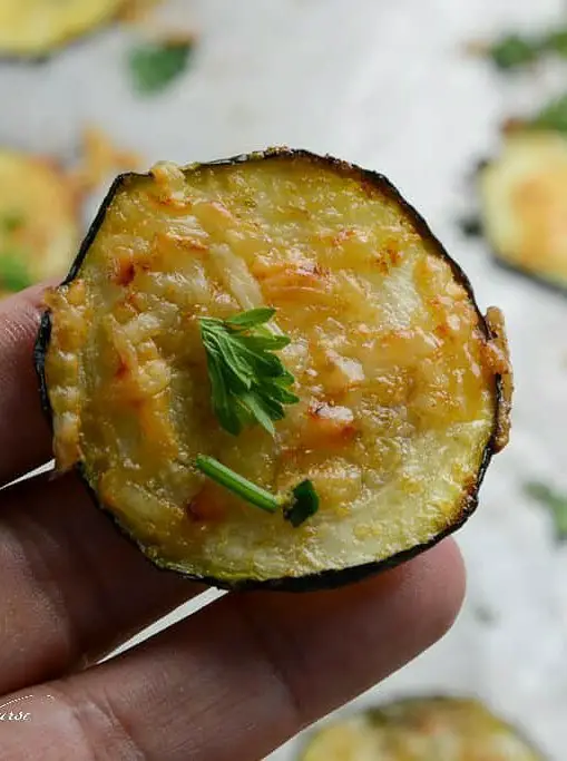 Garlic and Parmesan Zucchini Crisps