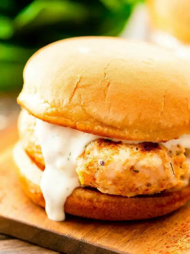 Ground Chicken Burgers with Ranch