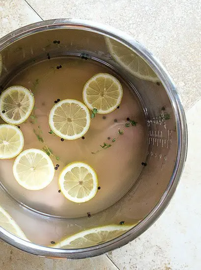 Instant Pot Lemon Poached Chicken Breasts