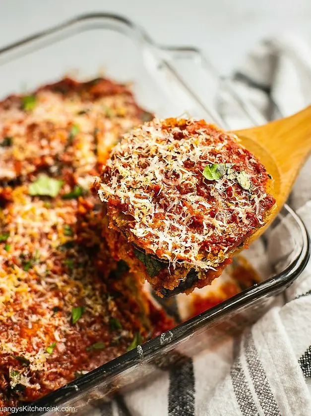 Healthy Baked Eggplant Parmesan