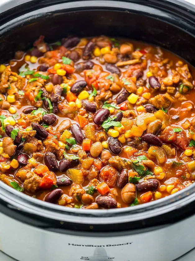 Slow Cooker Turkey Chili