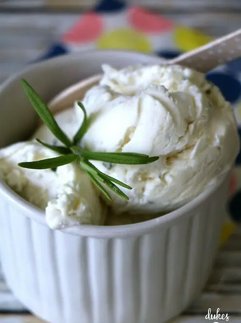 Goat Cheese Rosemary Honey No-Churn Ice Cream