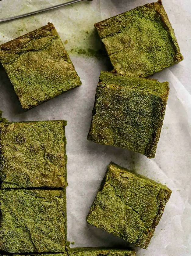 Soft and Chewy Matcha Brownies