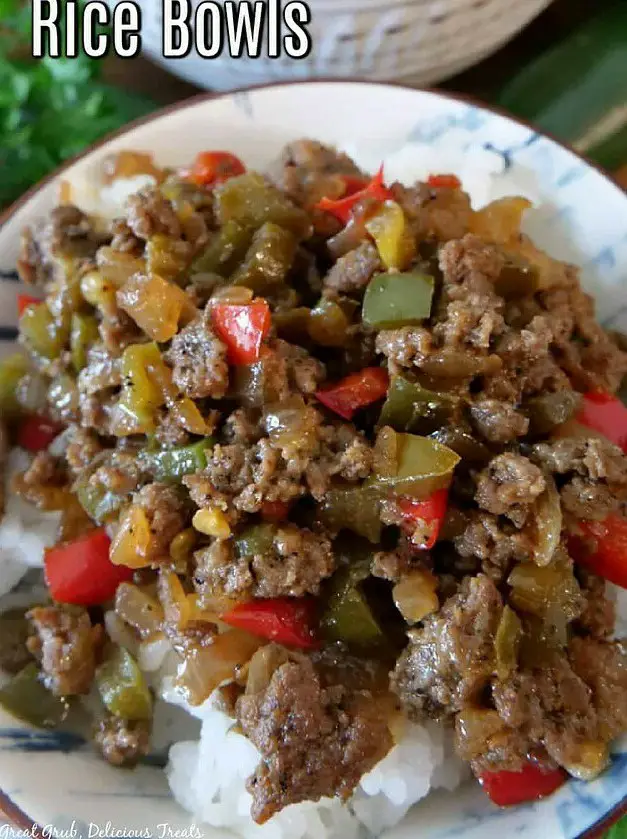 Beef and Pepper Rice Bowls