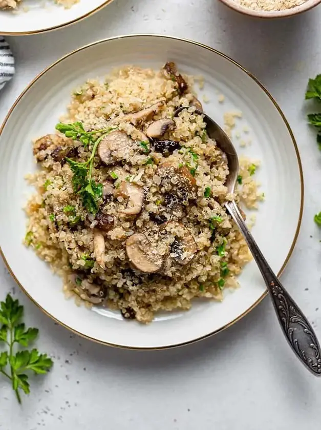 Garlic + Herb Mushroom Quinoa