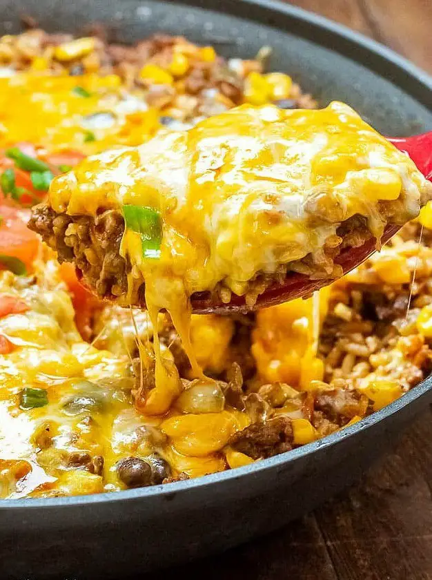 Mexican Beef and Rice Casserole