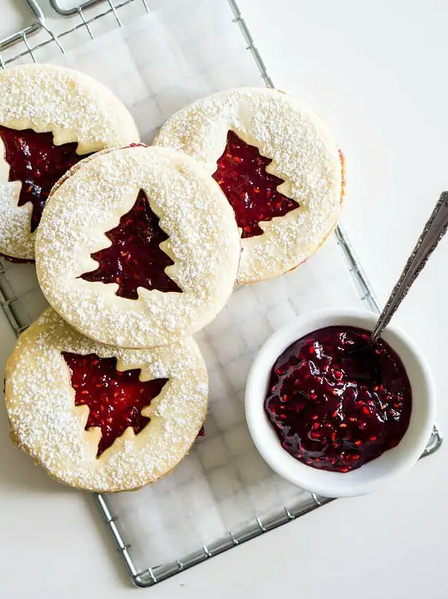 Raspberry Linzer Cookies