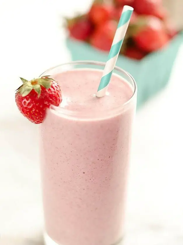 Coconut Strawberry Protein Smoothie