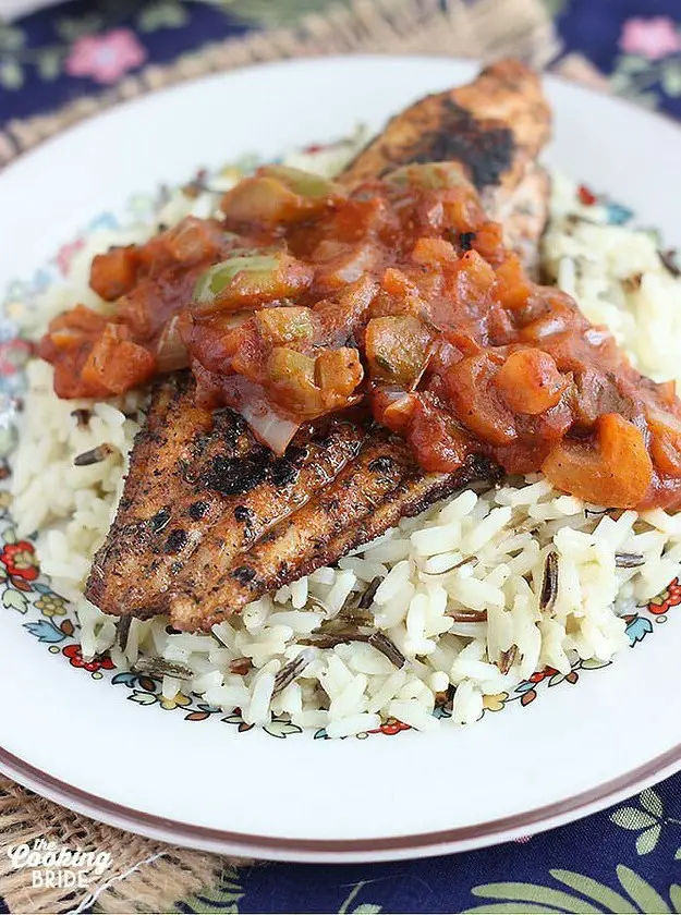 Blackened Catfish with Creole Sauce