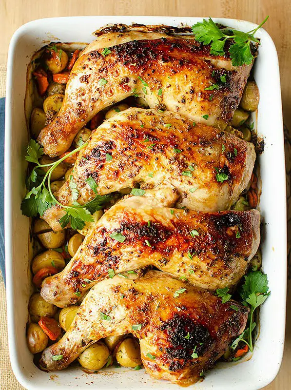 Baked Chicken Leg Quarters