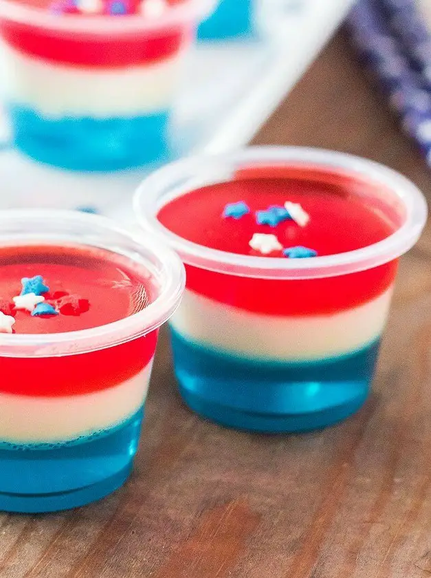 Red White & Blue American Flag Jello Shots