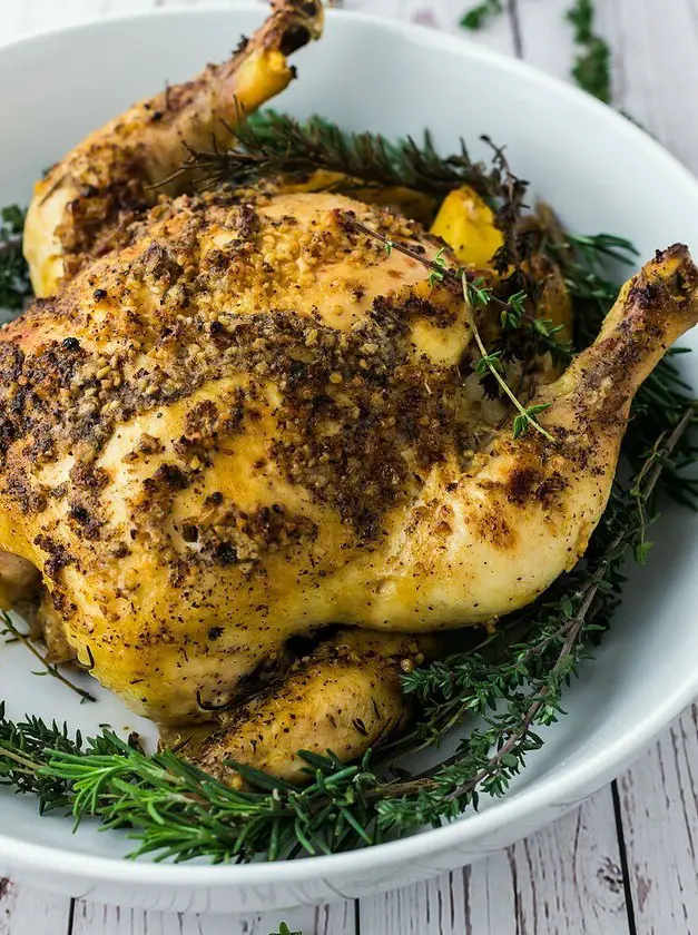 Oven-Roasted Chicken with Lemon and Herbs