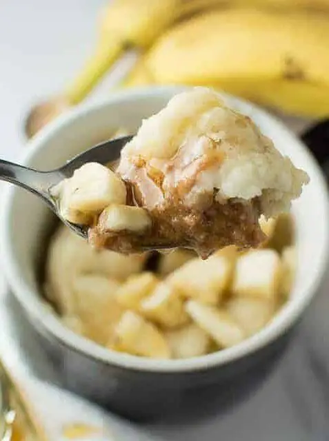 Honey Peanut Butter Banana Mug Cake