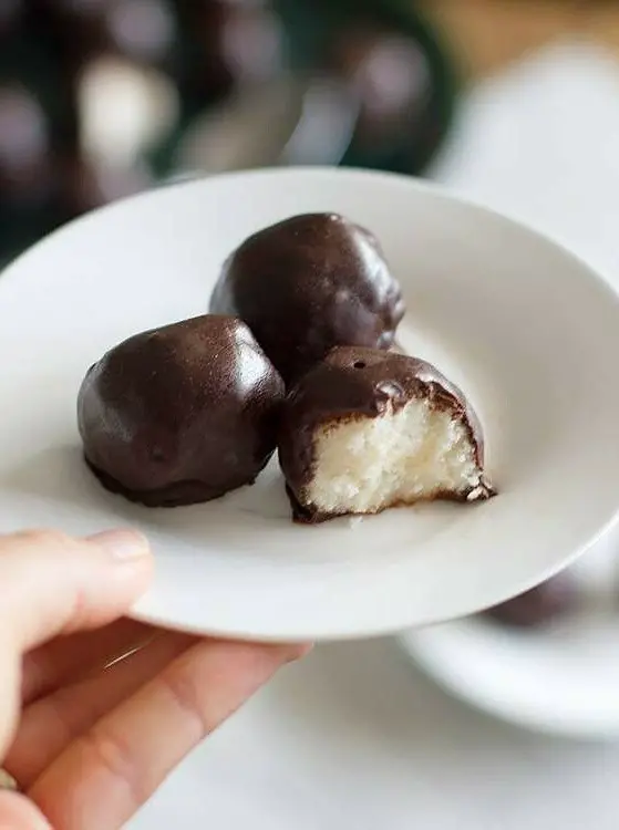 Dark Chocolate Coconut Bites