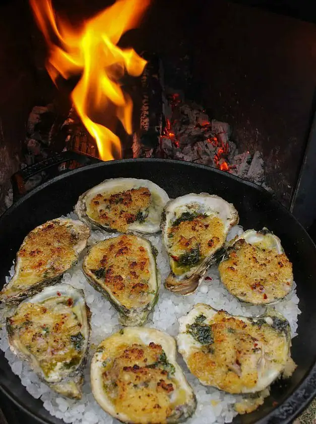 Fire Baked Oysters