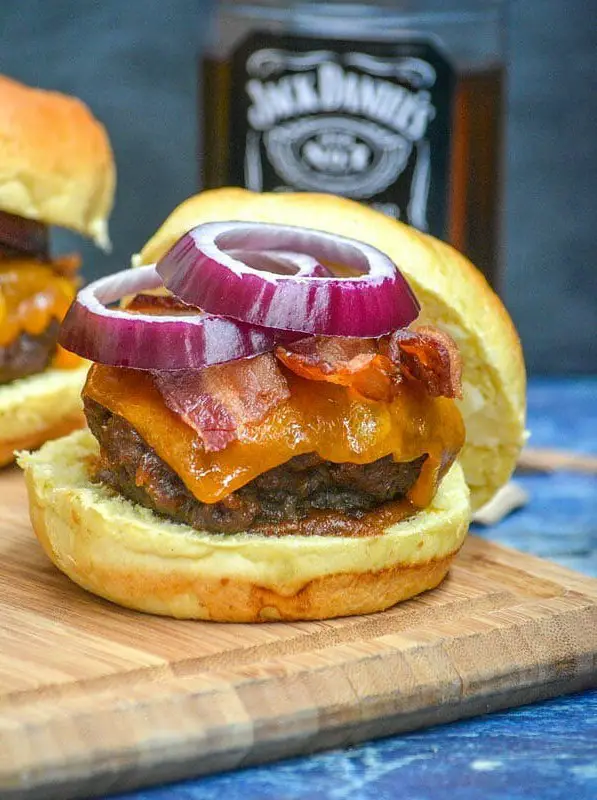 Pineapple Barbecue Sauce Smoked Whiskey Bacon Cheeseburgers