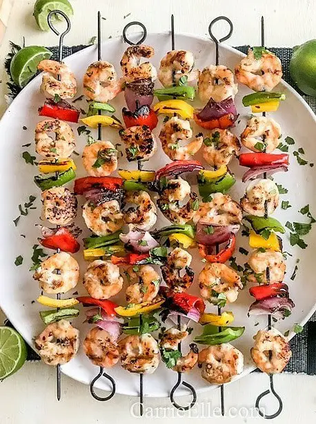 Spicy Garlic Lime Shrimp Skewers