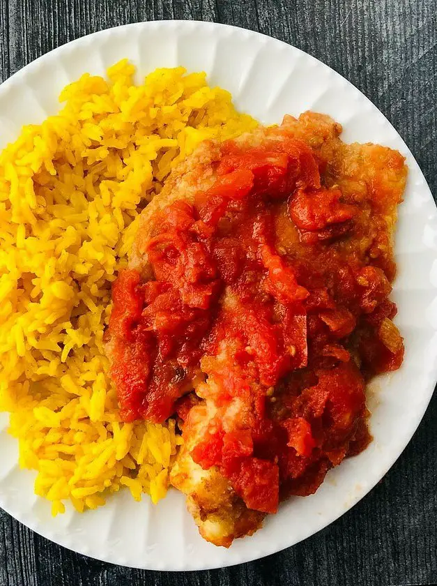 Breaded Pan Fried Tilapia with Tomatoes