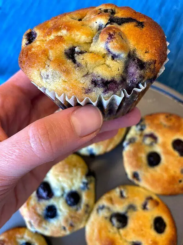 Keto Blueberry Muffins with Almond Flour