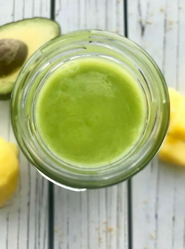 Healthy Avocado Smoothie with Pineapple and Ginger