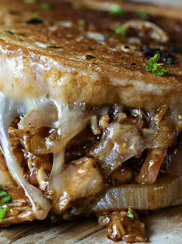 BBQ Chicken Grilled Cheese Sandwich