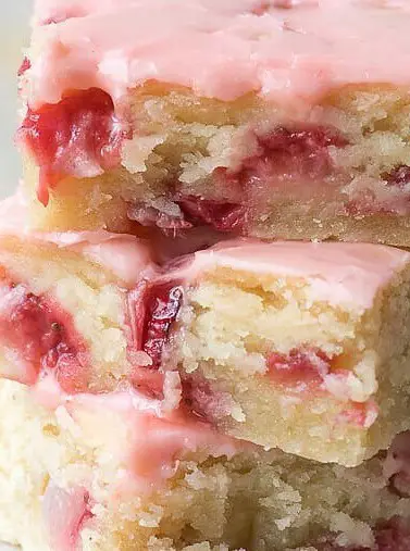 Strawberry Lemon Blondies