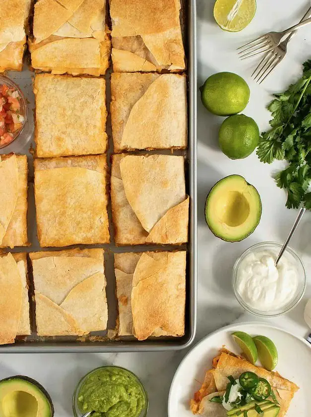 Chicken Fajita Sheet Pan Quesadilla