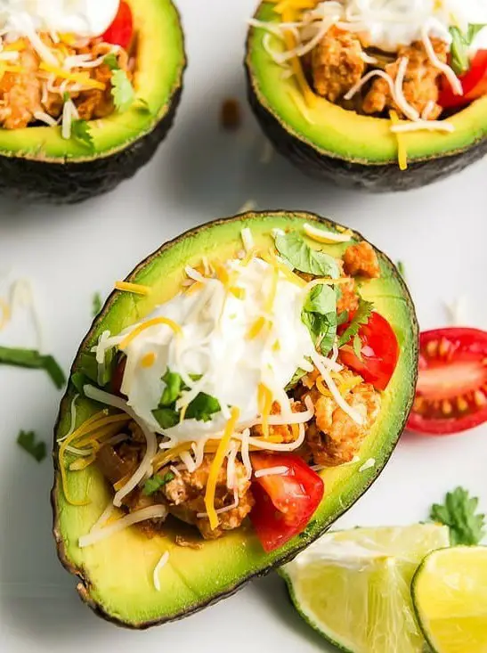 Low Carb Turkey Taco Stuffed Avocados