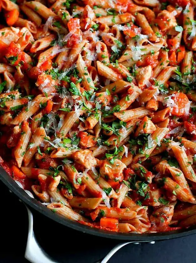 Skillet Chicken Penne Pasta