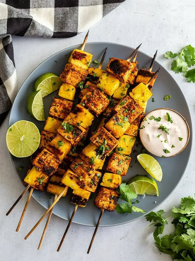 Pineapple Tofu Skewers