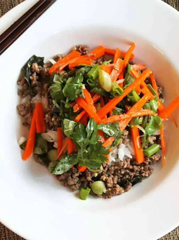 Thai Beef with Carrot Basil Salad