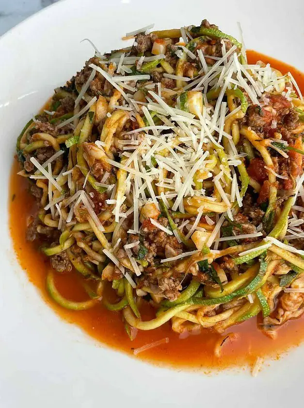 Low Carb Baked Spaghetti Zoodles