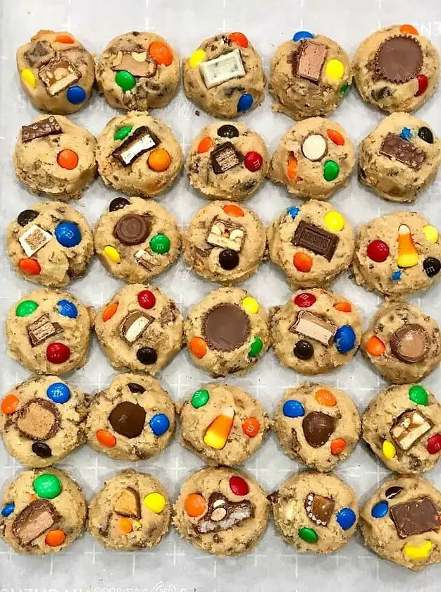 Leftover Halloween Candy Cookie Dough