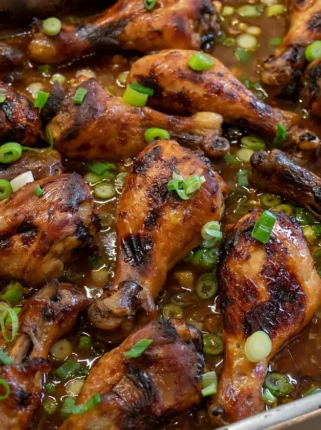 Baked Chicken Leg Drumsticks with Honey Garlic Sauce