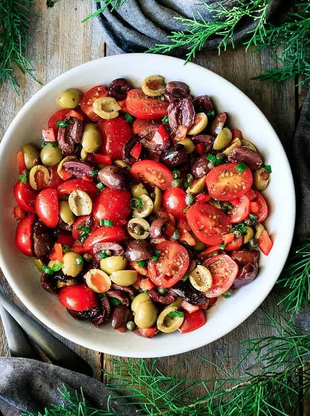 Marinated Tomato Olive Salad