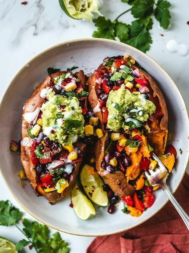 Black Bean Stuffed Sweet Potatoes