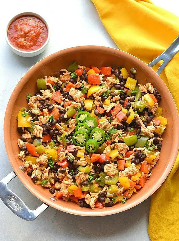 Healthy Turkey Skillet Burrito