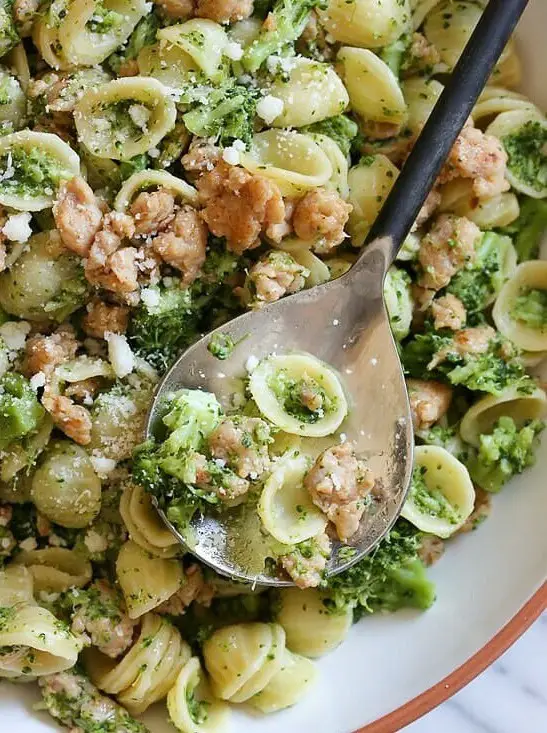 Orecchiette Pasta with Chicken Sausage and Broccoli